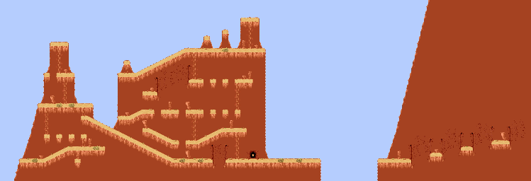 Thumbnail for a map of Arizonian Cliffs 1 for the SNES game Wile E Coyotes Revenge.