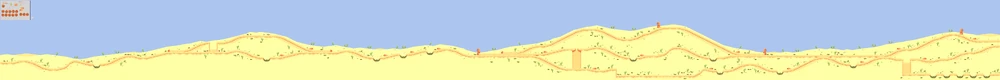 Thumbnail for a map of The Desert (Small) for the SNES game Wile E Coyotes Revenge.