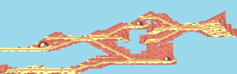 Thumbnail for a map of The Foothills 1 for the SNES game Wile E Coyotes Revenge.