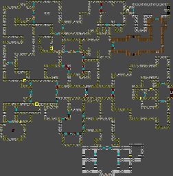 Thumbnail for a map of Mission 3 Floor 3 (In-Game Map) for the SNES game Wolfenstein 3D.