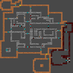 Thumbnail for a map of Mission 5 Floor 5 (In-Game Map) for the SNES game Wolfenstein 3D.