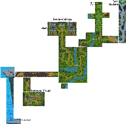 Thumbnail for a map of Chapter 1 for the SNES game Xak: The Art Of Visual Stage.
