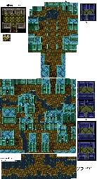 Thumbnail for a map of Bronze Plaza for the SNES game Ys: Mask Of The Sun.