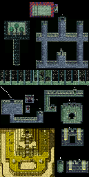 Thumbnail for a map of Golden Temple for the SNES game Ys: Mask Of The Sun.