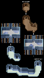 Thumbnail for a map of Ice Mountain Cave B for the SNES game Ys: Mask Of The Sun.