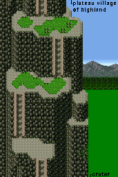 Thumbnail for a map of Mountain Road for the SNES game Ys: Mask Of The Sun.