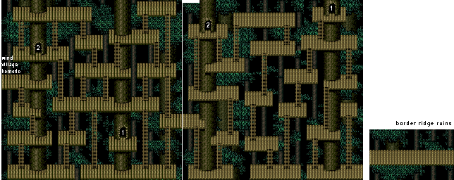 Thumbnail for a map of Selceta Forest North A for the SNES game Ys: Mask Of The Sun.