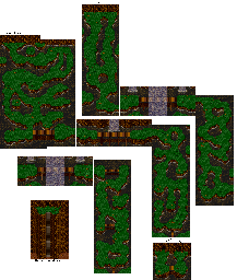 Thumbnail for a map of Waterfall Cave for the SNES game Ys: Mask Of The Sun.