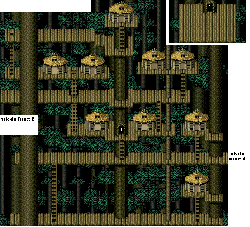 Thumbnail for a map of Wind Village Komodo for the SNES game Ys: Mask Of The Sun.