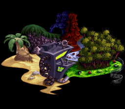 Thumbnail for a map of World (In-Game Map) for the SNES game Zero The Kamikaze Squirrel.
