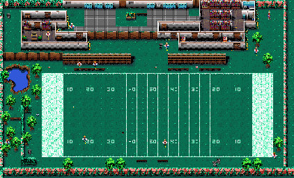 Thumbnail for a map of Level 12: Mars Needs Cheerleaders for the SNES game Zombies Ate My Neighbors.