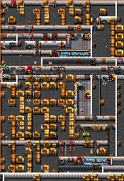Thumbnail for a map of Level 24: Warehouse Of The Evil Dolls for the SNES game Zombies Ate My Neighbors.