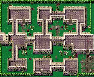 Thumbnail for a map of Level 26: Where The Red Fern Growls for the SNES game Zombies Ate My Neighbors.