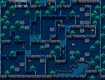 Thumbnail for a map of Level 27: Dances With Werewolves for the SNES game Zombies Ate My Neighbors.