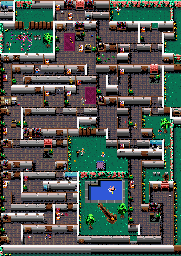 Thumbnail for a map of Level 29: Zombie House Party for the SNES game Zombies Ate My Neighbors.