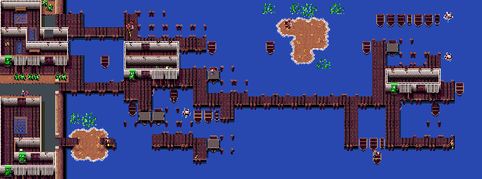 Thumbnail for a map of Level 35: Boardwalk Of Terrors for the SNES game Zombies Ate My Neighbors.