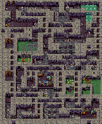 Thumbnail for a map of Level 37: Labyrinth Of Horrors for the SNES game Zombies Ate My Neighbors.