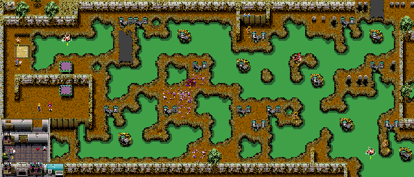 Thumbnail for a map of Level 43: Super Fund Cleanup Site for the SNES game Zombies Ate My Neighbors.