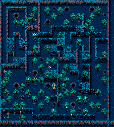 Thumbnail for a map of Level 45: Danger In Picnic Park for the SNES game Zombies Ate My Neighbors.