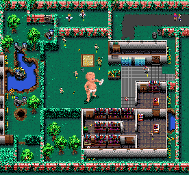 Thumbnail for a map of Level 8: Titanic Toddler for the SNES game Zombies Ate My Neighbors.