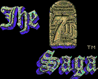 Title screen for the SNES game The 7th Saga.