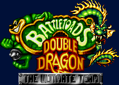 Title screen for the SNES game Battletoads & Double Dragon: The Ultimate Team.