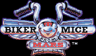 Title screen for the SNES game Biker Mice From Mars.