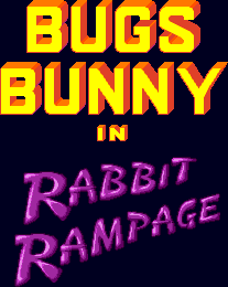 Title screen for the SNES game Bugs Bunny In Rabbit Rampage.