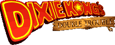 Title screen for the SNES game Donkey Kong Country 3: Dixie Kong's Double Trouble.
