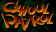 Title screen for the SNES game Ghoul Patrol.