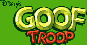 Title screen for the SNES game Goof Troop.