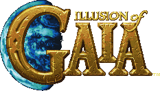 Title screen for the SNES game Illusion Of Gaia.