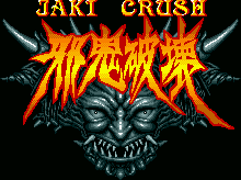 Title screen for the SNES game Jaki Crush.