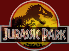Title screen for the SNES game Jurassic Park.