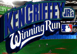 Title screen for the SNES game Ken Griffey Jr's Winning Run.