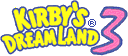 Title screen for the SNES game Kirby's Dream Land 3.