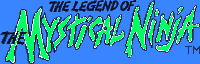 Title screen for the SNES game The Legend Of The Mystical Ninja.