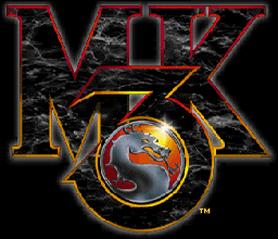Title screen for the SNES game Mortal Kombat 3.