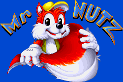 Title screen for the SNES game Mr Nutz.