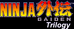 Title screen for the SNES game Ninja Gaiden Trilogy.