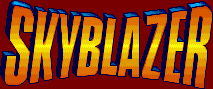 Title screen for the SNES game Skyblazer.