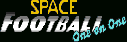 Title screen for the SNES game Space Football: One On One.