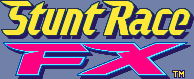 Title screen for the SNES game Stunt Race FX.