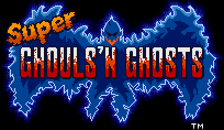 Title screen for the SNES game Super Ghouls 'N Ghosts.